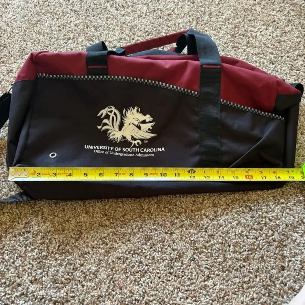 University of South Carolina Red and Black Duffle Bag Fighting Gamecocks